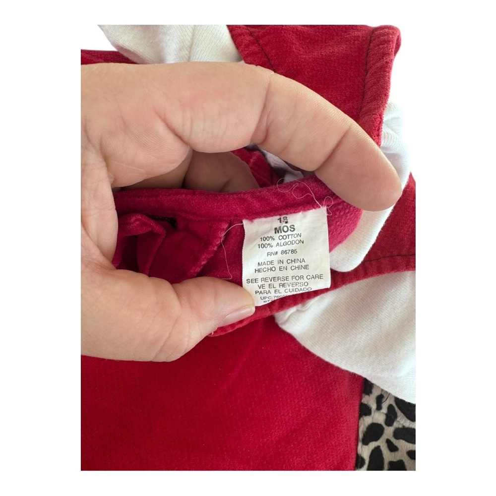 Y2K Minnie Mouse Red Safari Dress & Turtleneck Bodysuit - Picture 4 of 8